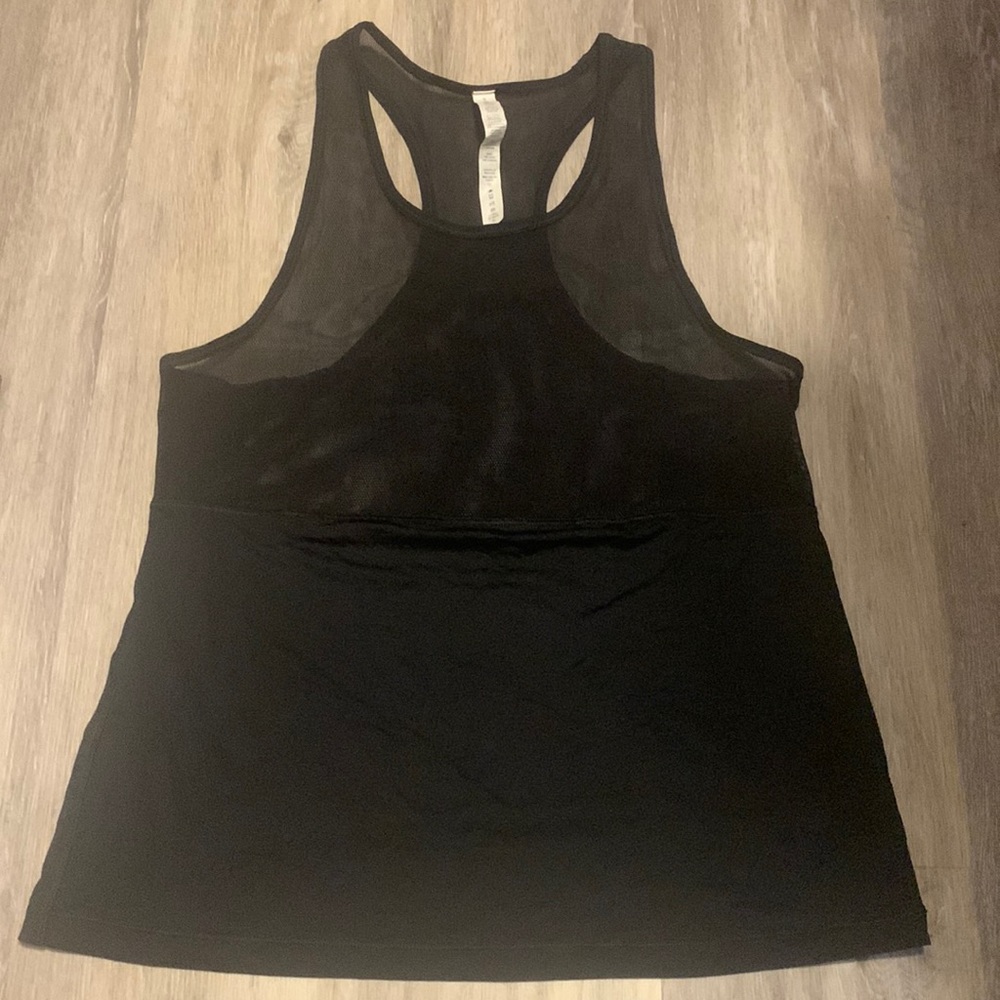 LULULEMON  BLACK TANK TOP SIZE 8 MEDIUM - E.U.C.